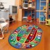 Kids Abc Alphabet Numbers Educational Area Rug Non Skid 4'4"x6'9" Oval   